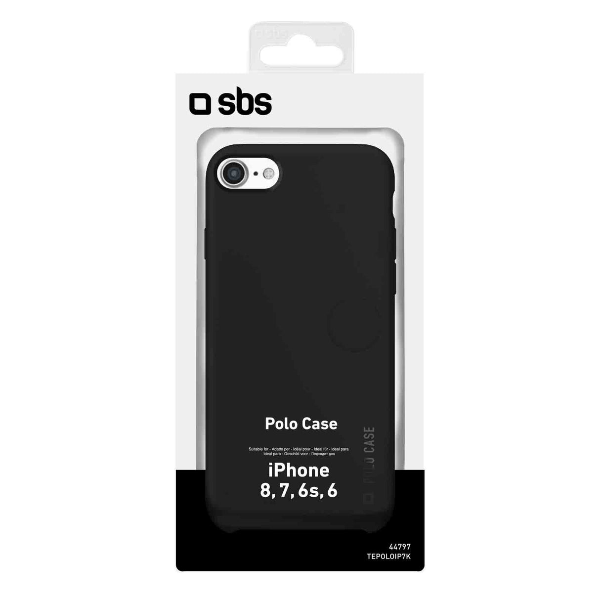 SBS Polo cover til iPhone SE 2020 / 8 / 7 / 6s / 6®. Sort