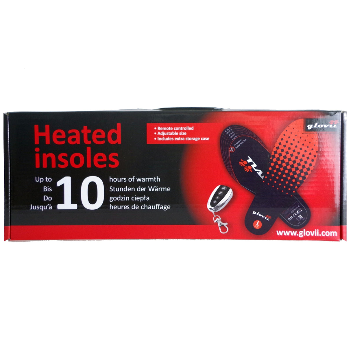 Glovii opvarmede indersåler med fjernbetjening L