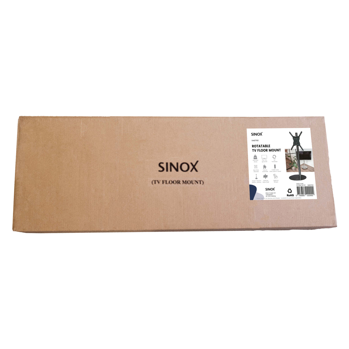 Sinox StandView TV gulvstand med drejbar top. 26"-65". Matsort