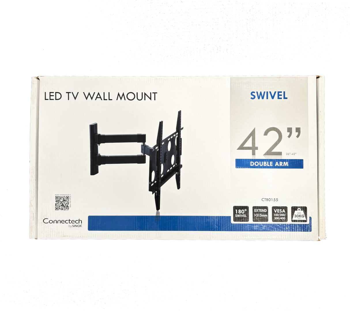 Connectech TV vægbeslag. 26"-42". Sort