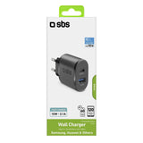 SBS 10W oplader.  2.1A. Sort