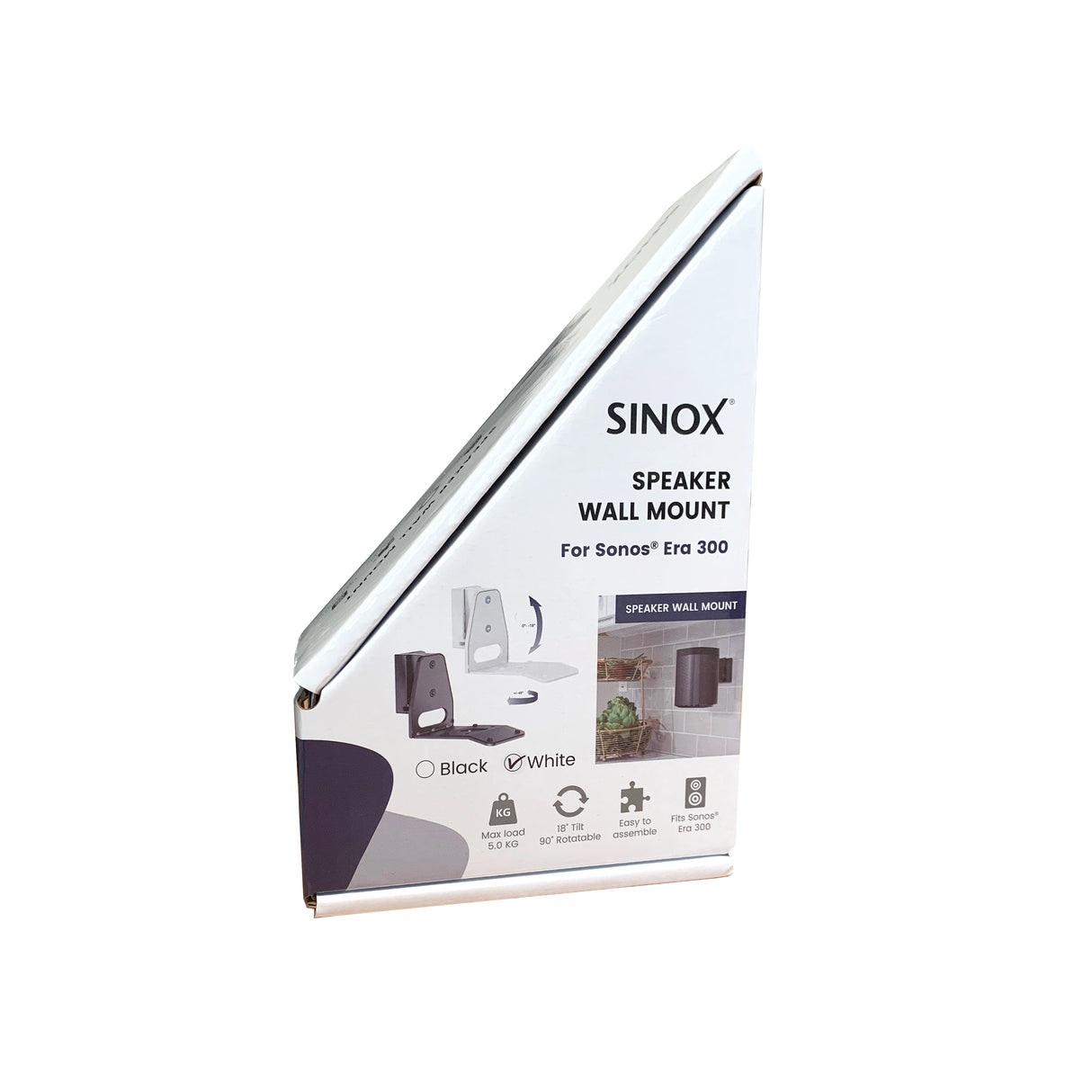 Sinox Era 300 SONOS® højttalerbeslag. Hvid
