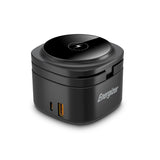 Energizer 3-i-1 trådløs opladningsstation med 65W USB-C PD. Sort
