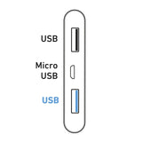 SBS hurtigtopladende powerbank. 5000 mAh. Hvid