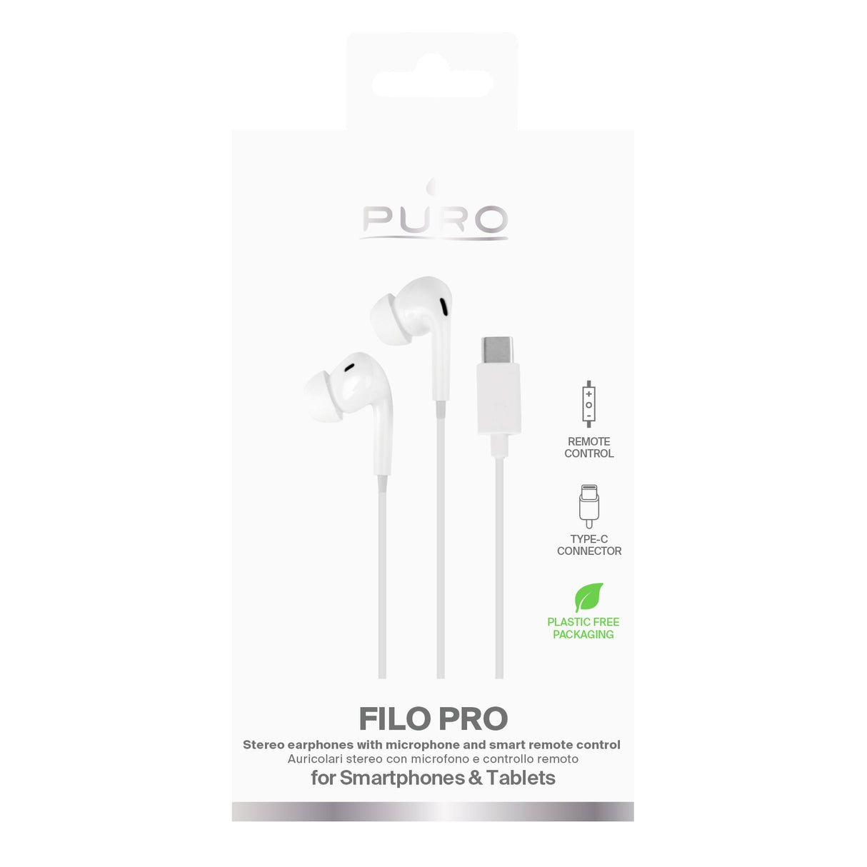 PURO stereohøretelefoner "Filo Pro" med USB-C-stik