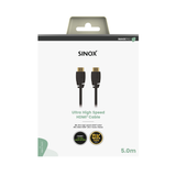 Sinox PRO HDMI™ kabel 8K60HZ+E. 5m. Sort