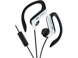 JVC ear clip høretelefoner til sport med fjernbetjening og mikrofon. Hvid
