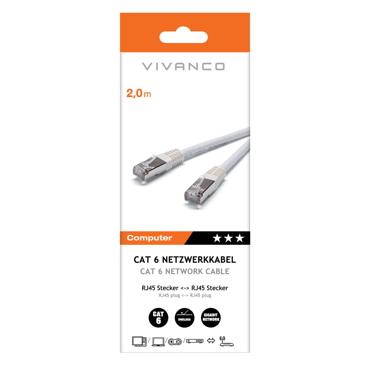 Vivanco Cat 6 netværkskabel