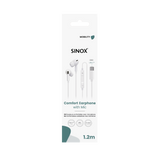 Sinox in-ear hovedtelefoner med USB-C og mikrofon. Hvid