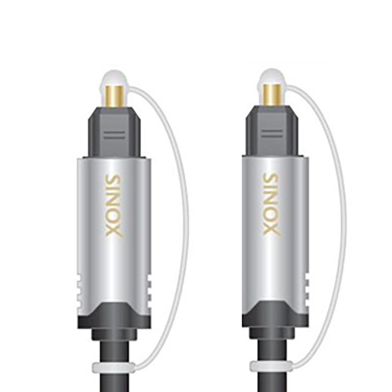 Sinox SHD optisk kabel. 3m. Sort
