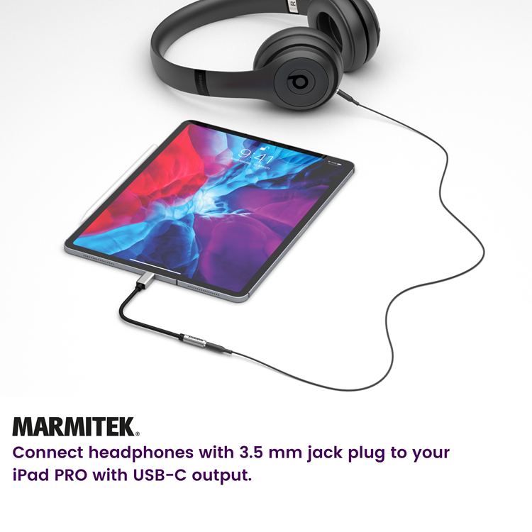 Marmitek USB-C til AUX adapter. 0,15m