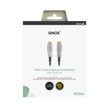 Sinox HDMI™ optisk kabel 4K60Hz+E. 10m. Sort