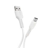 SBS 1 meter USB-A til USB-C data- og opladningskabel. Hvid