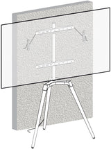 Tripod TV gulvstand med drejbar top. 42"-65". Lyst træ/hvid