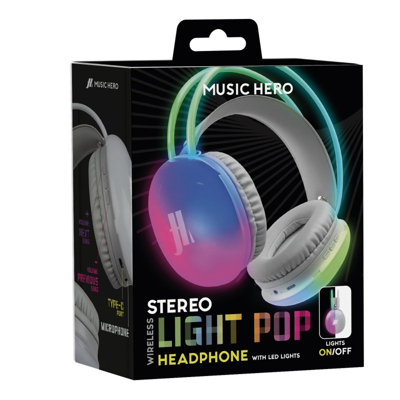 SBS trådløst headset med integreret LED-lys