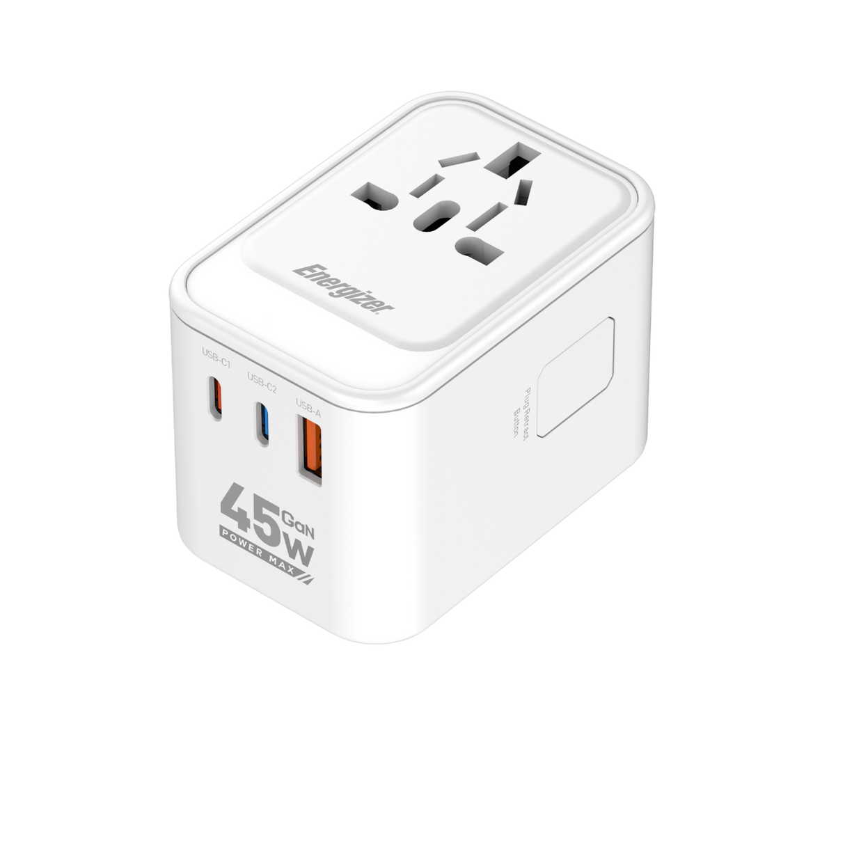 Energizer 45W dobbelt USB-C og USB-A rejseoplader