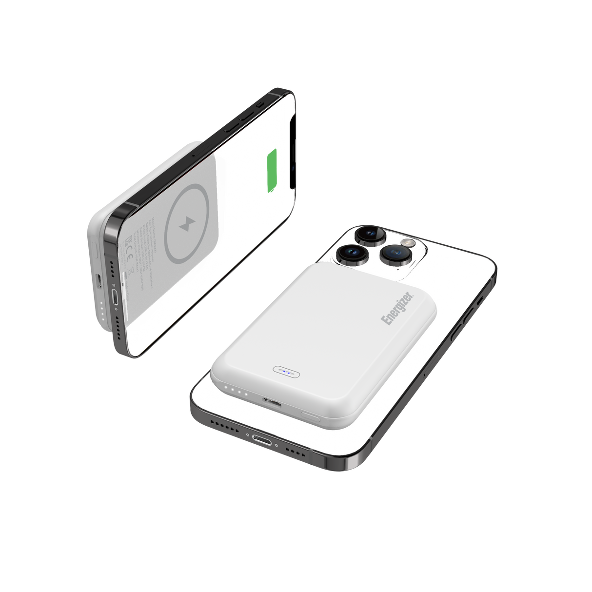 Energizer 15W magnetisk trådløs powerbank. Hvid