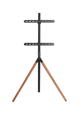 Sinox Tripod TV gulvstand med drejbar top. 45"-65". Mørkt træ/sort