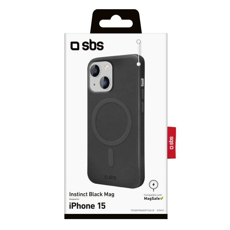SBS Instinct Mag - MagSafe-kompatibelt etui til iPhone 15. Sort