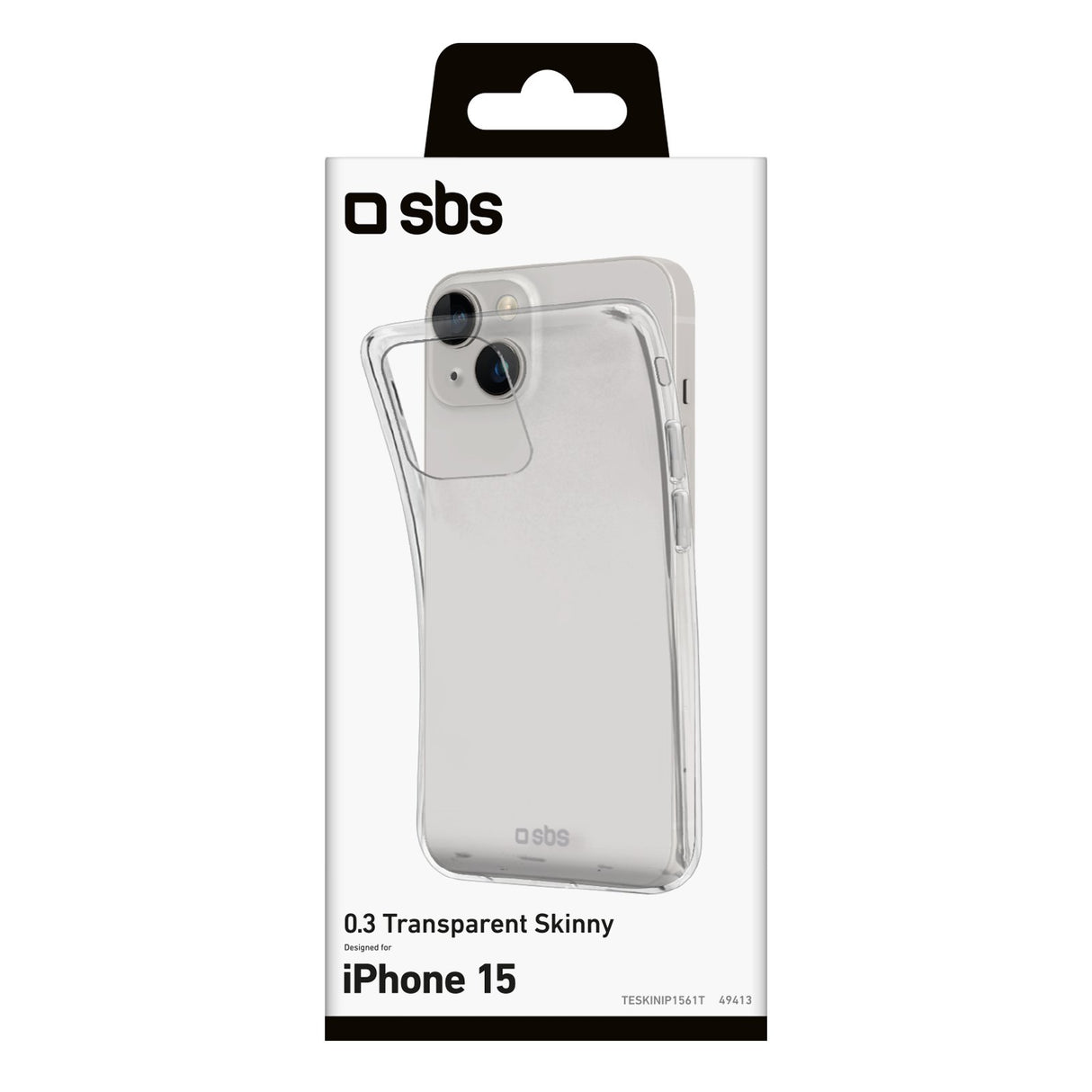 SBS Skinny cover til iPhone 15®. Gennemsigtig