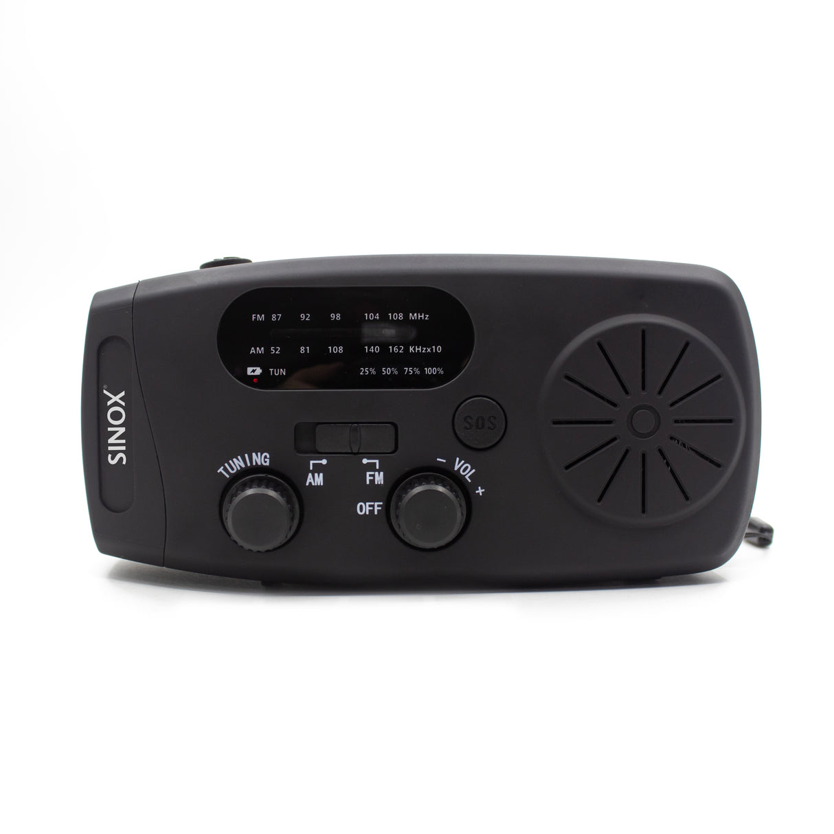 Sinox kompakt nødradio. Sort