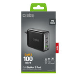 SBS 100 Watt GaN-ladestation. Sort