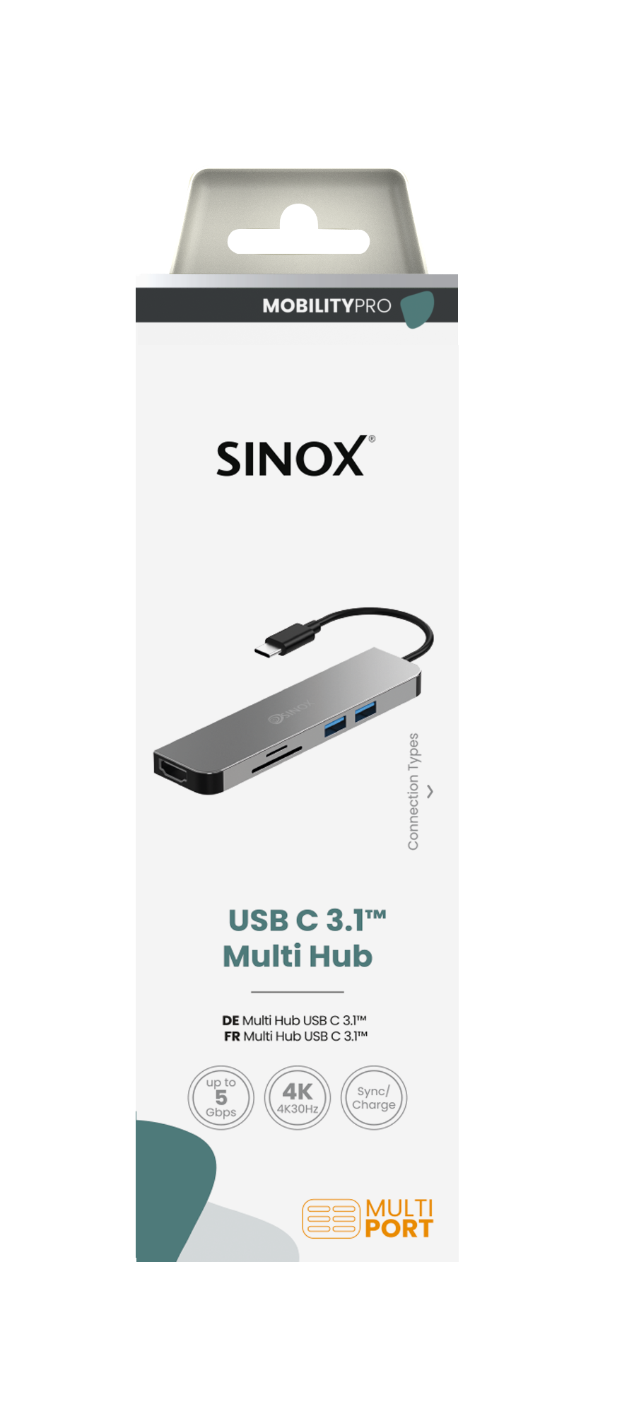 Sinox PRO USB C Hub. Aluminium