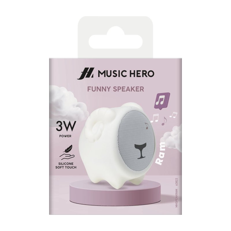 SBS vædder formet trådløs højttaler. Hvid