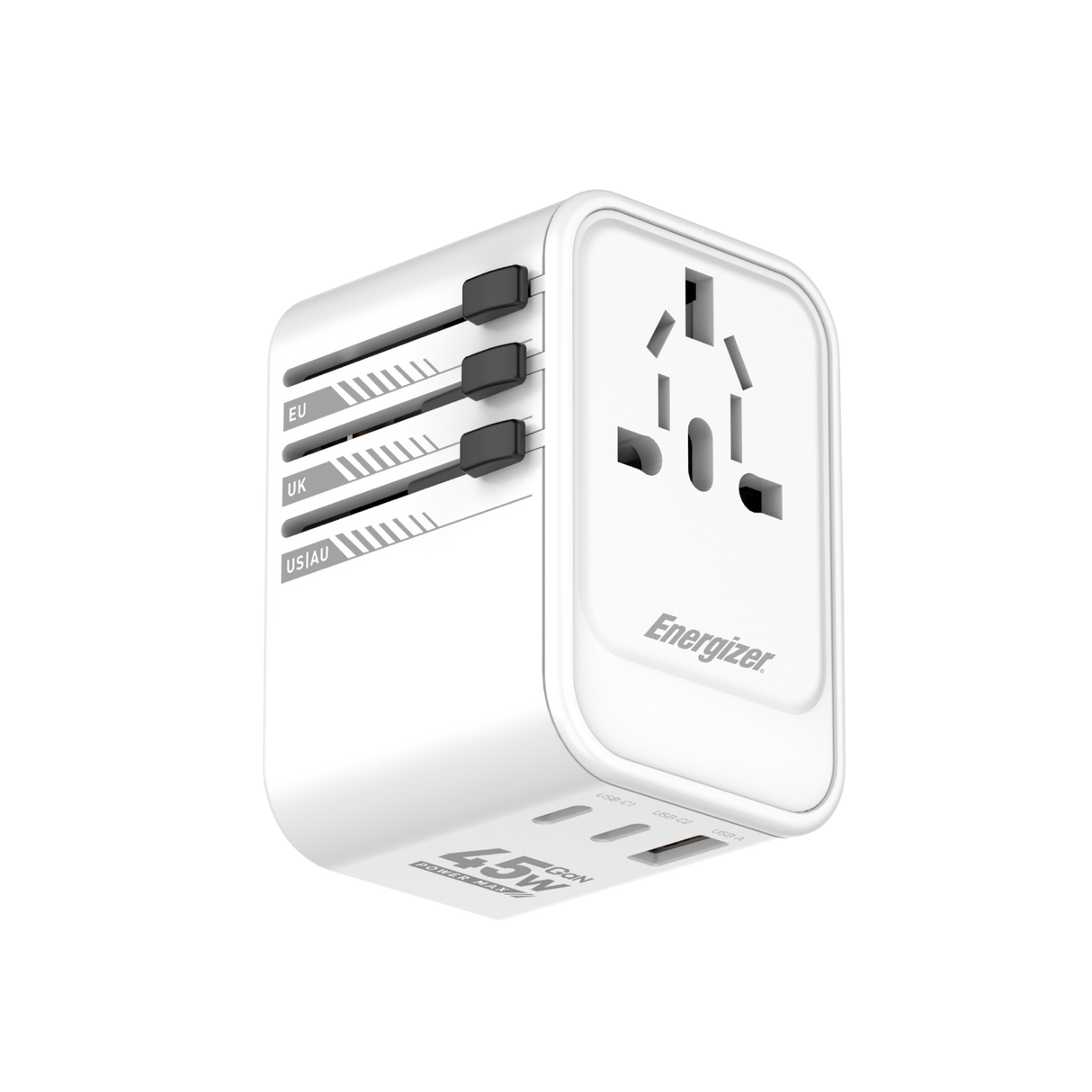 Energizer 45W dobbelt USB-C og USB-A rejseoplader