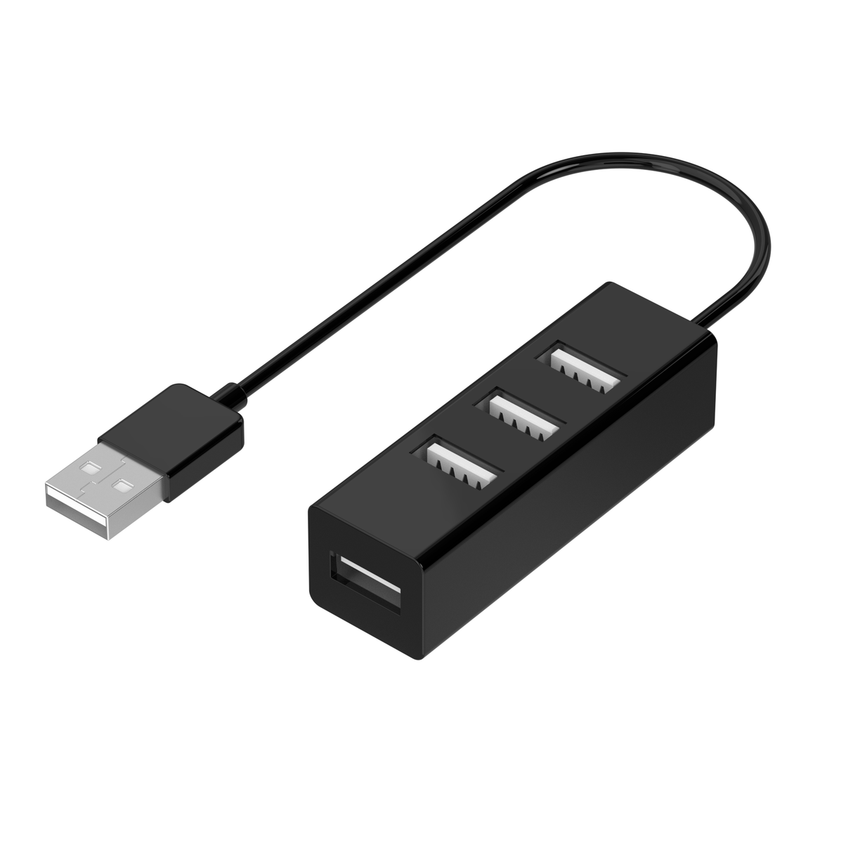 Sinox PRO USB 2.0 4-port. 0,15m. Sort