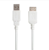 Connectech USB 2.0-forlængerkabel. 1.8m. Hvid