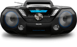 Philips CD Soundmachine AZB798T Boombox Sort Sølv