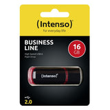 Intenso 16GB USB2.0 USB-nøgle USB Type-A 2.0 Sort, Rød