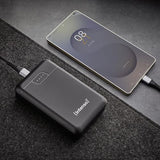 Intenso B10000 - 10,000 mAh Power Bank, portable external battery, USB-C & 2* USB-A, LED status indicator, tested in Germany, black