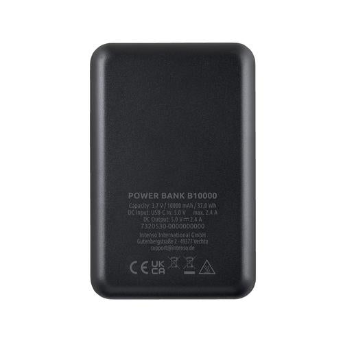 Intenso B10000 - 10,000 mAh Power Bank, portable external battery, USB-C & 2* USB-A, LED status indicator, tested in Germany, black