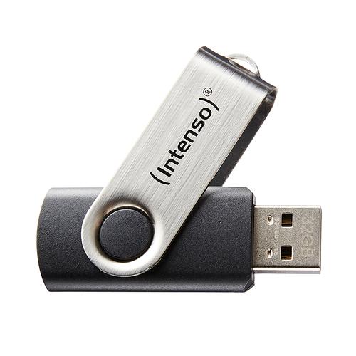 Intenso Basic Line USB-nøgle 8 GB USB Type-A 2.0 Sort, Sølv