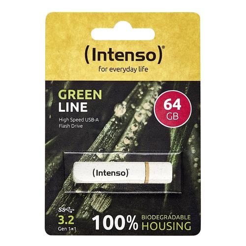 Intenso Green Line USB-nøgle 64 GB USB Type-A 3.2 Gen 1 (3.1 Gen 1) Beige, Brun