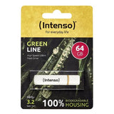 Intenso Green Line USB-nøgle 64 GB USB Type-A 3.2 Gen 1 (3.1 Gen 1) Beige, Brun