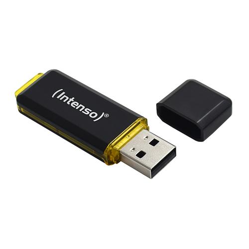 Intenso High Speed Line USB-nøgle 64 GB USB Type-A 3.2 Gen 1 (3.1 Gen 1) Sort, Gul