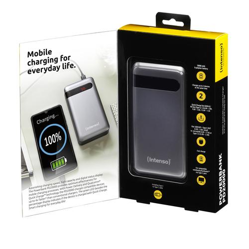 Intenso PD20000 Power Delivery Lithium polymer (LiPo) 20000 mAh Anthracit