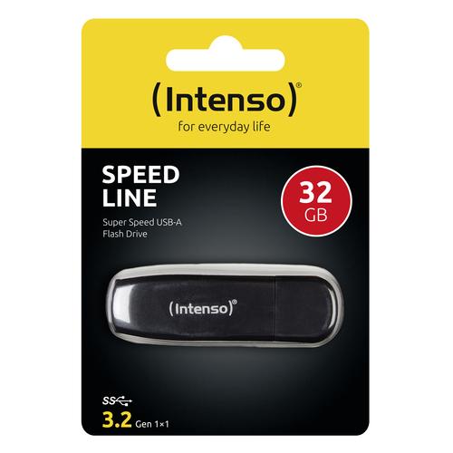 Intenso Speed Line USB-nøgle 32 GB USB Type-A 3.2 Gen 1 (3.1 Gen 1) Sort
