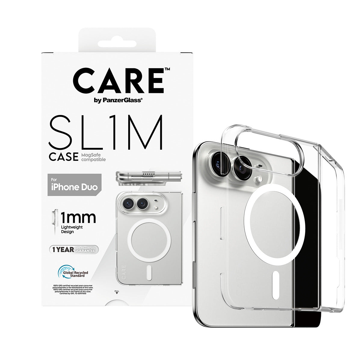 CARE by PanzerGlass Flagship Signature Case  SLIM PC/TPU case Transparent Apple iPhone Duo