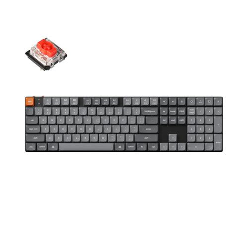 Keychron K5 Max keyboard Universal USB + RF Wireless + Bluetooth Black, Grey