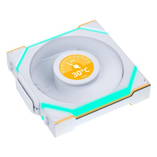 Lian Li UNI FAN SL Wireless LCD 120 Computerkabinet Ventilator 12 cm Hvid 3 stk