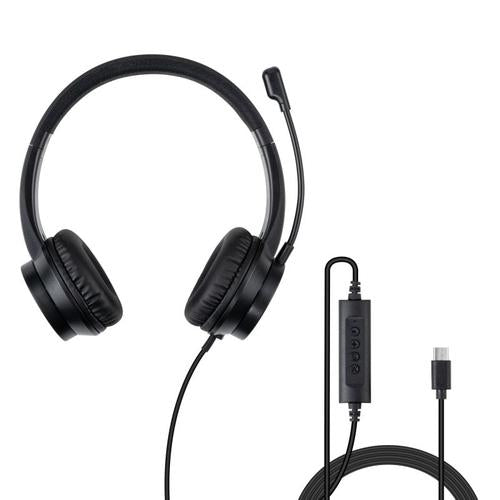 Lindy USB-C Office Headset with USB A to C Adapter