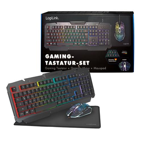 LogiLink ID0185 keyboard Mouse included Gaming USB QWERTY English Black