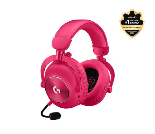 Logitech G 981-001275 headphones/headset Wireless Head-band Gaming Bluetooth Magenta