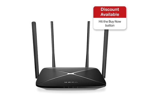 Mercusys AC12G trådløs router Gigabit Ethernet Dual-band (2,4 GHz / 5 GHz) Sort