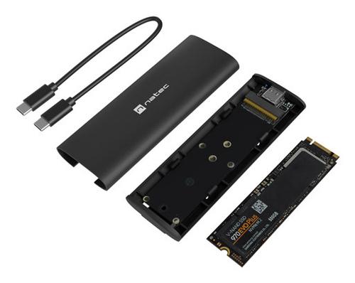 NATEC NKZ-2286 storage drive enclosure SSD enclosure Black M.2