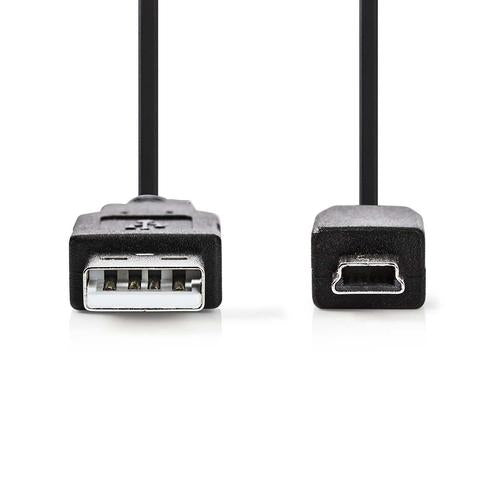 Nedis CCGP60300BK20 USB cable USB 2.0 2 m USB A Mini-USB B 0.48 Gbit/s Black